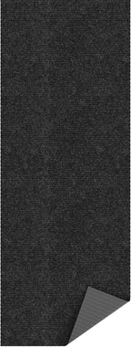 Ottomanson Commercial Scrape Rib Entry Mat – Heavy Duty Ribbed Floor Mat for High Traffic – Non Slip Rubber Back, Waterproof – Indoor Outdoor Use for Offices, Schools, Lobbies, 2'7" x 46', Black