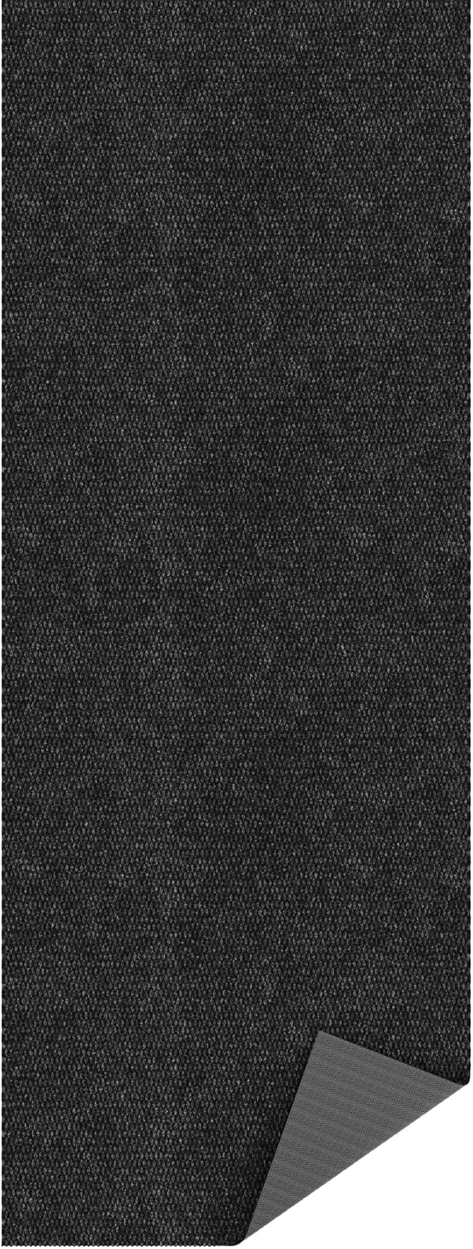 Ottomanson Commercial Scrape Rib Entry Mat – Heavy Duty Ribbed Floor Mat for High Traffic – Non Slip Rubber Back, Waterproof – Indoor Outdoor Use for Offices, Schools, Lobbies, 2'7" x 46', Black