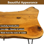 Live Edge Side Table, Solid Wood End Table