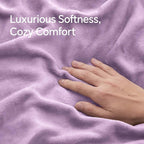 BEDELITE Flannel King Size Pillow Cases Set of 2, Super Soft Fleece Pillowcases with Zipper for Bedroom, Sofa, Couch,Luxury Cozy Fuzzy Velvet Pillow Shams for All Seasons(20x36 Inches,Lavender)
