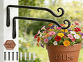 Gtongoko 2 Pack 10 Inch Plant Hangers Outdoor Metal, Plant Hooks for Wall Indoor, 48lb Capacity Outdoor Hooks for Hanging Bird Feeders, Lanterns, Wind Chime, Black