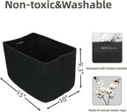 Cotton Rope storage Basket Bins 15X10X9.3“ Woven Basket for Organizing Shelves Rectangle Decorative Baskets For storage Clothes Toys Books Towels Square Wicker Nursery basket organizer 3 pack black
