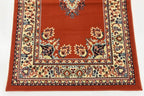 Unique Loom Reza Collection Traditional Persian Style Area Rug, 3 ft x 16 ft 5 in, Terracotta/Ivory