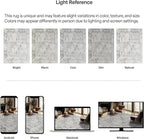 ReaLife Rugs Machine Washable Area Rug - Living Room Bedroom Bathroom Kitchen Entryway Office - Padded Low Pile Stain Resistant Premium - Boho Farmhouse Vintage - Noor - Ivory Grey 5' x 7'