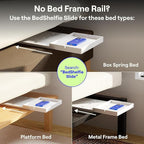 BedShelfie Wood Bedside Shelf for Bunk Bed & Top Bunk, College Dorm Room Essentials, Loft Nightstand, Floating Bed Side Table Tray Storage, Dorm Room Decor By Smallish - (DormEssential Wood, White)