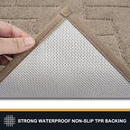 PURRUGS Dirt Trapping Door Mat 24" x 35.5", Non-Slip Machine Washable Entry Rug, Shoe Scraper, Dog Doormat, Super Absorbent Welcome Mat for Front & Back Door, Muddy Wet Shoes & Paws, Taupe