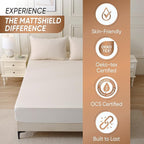 Deluxe Cooling Waterproof Organic Mattress Protector Full - Organic Cotton Percale Breathable Mattress Pad Cover - Naturally Cool for Hot Sleepers – Soft Natural Comfort