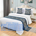 Bed Runner for Guest Room，Luxury Bed Runner，Wedding Bed Runner，Embroidered Bed Runner，Breathable Washable，Hotel Decor，Bed Decorations ，for Home Hotel Decorations(L,50 * 160cm)