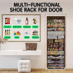 Kotkn Over The Door Shoe Organizer with 12 Large Breathable Pockets - Durable Hanging Storage for the Entire Family's Shoes (Espresso)