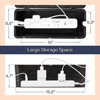 Large Cable Management Box - Cable Organizer Box and Power Strip Box for Electrical Cord Management - Hide Desk Cord and Floor Cables - Wire Storage and Organization for Cords
