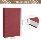 uxcell Decorative Books, 10.6 x 6.7 Linen Fake Books for Decoration Faux Decor Book for Modern Aesthetic Home Office Coffee Table Shelf Desktop Display, Wine Red