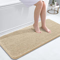 OLANLY Bathroom Rugs 47x20, Extra Soft Absorbent Chenille Bath Rugs, Rubber Backing Quick Dry, Machine Washable Bath Mats for Bathroom Floor, Tub and Shower, Home Decor Accessories, Beige