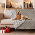 gogobunny 100% Double Sided Waterproof Dog Blanket Soft Pet Bed Cover Reversible Protect Furniture Couch Sofa Car for Puppy Large Dog Cat (Dark Stone/Light Stone, 52x82 Inch (Pack of 1))