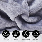 Flannel Sleeping Bag Liner for Adult, Flannel Fluffy Sheet & Camping Sheet for Winter Warm Thick Sheets for Backpacking, Hotel, Traveling, Sleeping Bag with Zipper