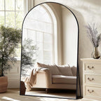 Oversized Full Length Mirror 72x44 Inch - Wall Mounted or Standing Floor Mirror with Aluminum Alloy Frame, Shatterproof Tempered Glass - Modern Mirror for Bedroom, Living Room, Closet, Black
