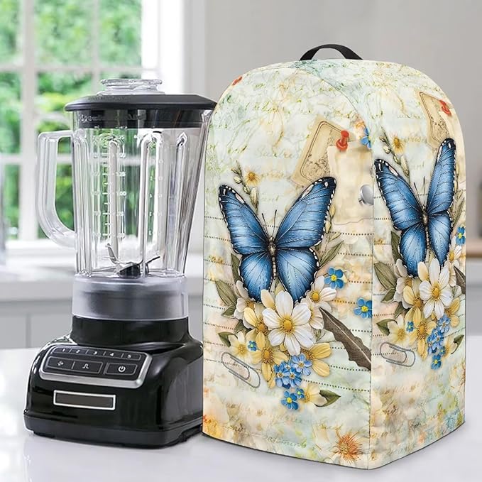Blender Cover Stand Mixer Covers Boho Floral Butterfly Anti Fingerprint Dust Covers Juicer Cover for Home Kitchen Universal Appliance