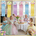Tenceur 8 Pcs Large Spring Butterfly Party Hanging Decorations with Tassels Flowers Birthday Centerpieces for Outdoor Indoor Home Lawn Yard Garden Supplies