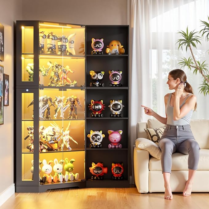 PAKASEPT Corner Display Curio Cabinet