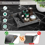 SITHON Valet Tray Desktop Storage Organizer, Removable 2 Compartments Catchall Tray Bedside Vanity Nightstand Caddy Holder Desk Storage Plate (Gray)