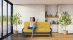 Royal Sleep Products by The Futon Factory 6 inch Foam Futon Mattress - Solid Mustard Cover - Full Size - CertiPUR Certified Foams - Made in USA - Replacement Mattress - (Frame not Included)