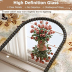 28"x71" Antique Arched Full Length Mirror, Vintage Beaded Decorative Floor Full Body Dressing Mirror as Room Decor Hanging Leaning Standing for Living Room, Bedroom, Vanity Area
