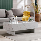 COSVALVE 41" Marble White Cool Coffee Table
