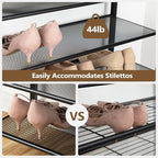 MAHANCRIS 10 Tier Shoe Rack Organizer for Closet, Holds 36-40 Pairs, Tall Metal Shoe Storage Shelf for Entryway Bedroom, Sturdy Freestanding Shoe Rack Space Saving, Large Capacity, Rustic Brown