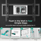ynVISION.DESIGN 9" Recessed in-Wall Media Box for TV – Flush Wall AV Enclosure with Adjustable Shelf, Cable Straps & Vented Cover – Compatible with Apple TV, Roku & More - Pack of 2