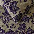 The HomeCentric King/Queen/Twin Purple Decorative King 90"x18" Bed Runner Without Pillow Cover, Floral, Velvet Bed Scarf on Velvet Fabric - Plum Petal