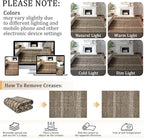 2x3 Machine Washable Area Rug for Entryway, Brown Vintage Moroccan Rug Non-Slip Low Pile Soft Faux Wool Small Carpet, Kids and Pets Friendly for Bedroom Kitchen Hallway Bedside Home Decor Rug