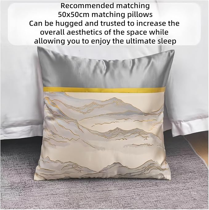 Bed Runner for Guest Room，Luxury Bed Runner，Wedding Bed Runner，Embroidered Bed Runner，Breathable Washable，Hotel Decor，Bed Decorations ，for Home Hotel Decorations(G,2 Pillowcase)