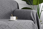 MYSKY HOME Couch Cover Sofa Covers Small Chair Cover Grey Geometrical Couch Recliner Cover for 1 Cushion Couch Washable Futon Sofa Throws Single Sofa Slipcovers for Dogs (Medium, 71" x 91", Grey)