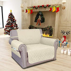Easy-Going Sofa Slipcover Chair Cover Waterproof Couch Cover Washable Sofa Cover Non-Slip Fabric Furniture Protector with Pocket for Pets Covers Pets Kids Children Dog Cat (Chair, Ivory)