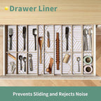 Shelf Liners for Kitchen Cabinets 23.6 in x 30 FT, Non Adhesive Cabinet Liner Strong Non-Slip Thickened Gold Geometric Drawer Liner, Easy to Clean for Shelf