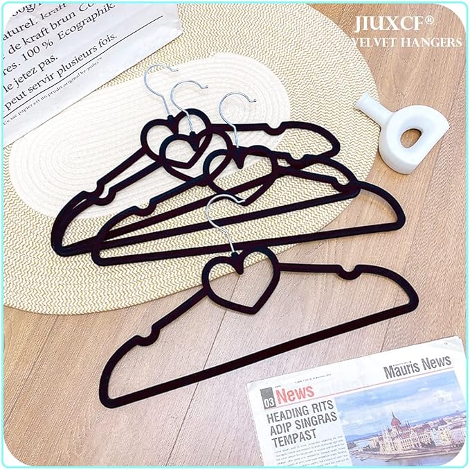 Velvet Hangers 50 Pack, 16" Non Slip Adult Hangers, Slim Clothes Hanger with 360 Degree Swivel Hook - Durable & Cute (Mix Coler)