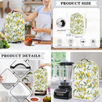 Fruit Theme Lemon Printed Appliance Covers Set Washable Kitchen Blender Dust Cover Bread Maker Toaster Cover 2 Slice Kitchen Accessories Size S