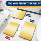 OLANLY Bathroom Rugs Mat 30x20, Extra Soft Absorbent Microfiber Bath Rugs, Rubber Backing, Quick Dry, Machine Washable Bath Mats for Bathroom Floor, Tub and Shower, Home Decor Accessories, Yellow