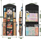 EXLIFBAG Wrapping Paper Storage, Gift Wrap Organizer Holder Double-Sided Hanging Gift Bag Storage Organizer