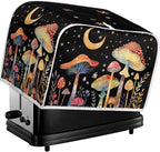 ZFRXIGN Mushroom Toaster Covers 2 Slice Toaster Dust Cover Moon Night Toaster Bag Kitchen Appliance Covers Toaster Oven Dustproof Cover Machine Washable Toaster Cover Galaxy Black