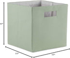 DII Collapsible Polyester Storage Cube, Solid, Lightweight and Durable, Small Square, 11x11x11, Mint