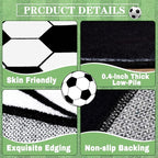Soft Soccer Rugs for Bedroom, Machine Washable, Cute Bedside Boys Area Rug for Kids Toddlers Teens, Soccer Lovers Home Decor Indoor Carpet for Living Room, Dorms, Nursery, 3x4 FT
