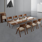 Ball & Cast Upholstered Folding Chairs Set of 2,with Padded Seat,Wooden Portable Dining Chairs W/Ergonomically Designed Back and Cushion,Easy Carry,No Need to Install,for Kitchen,Office,Walnut