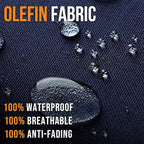 Outdoor Olefin Water-Resistant Deep Seat Cushion Set, 2PCS Weather and Fade Resistant 23''x 26''x 6'' Patio Furniture Seat Cushion, Thickened Sofa Chair Pad for Lawn, Garden, Dark Blue