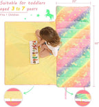 Toddler Nap Mat with Pillow and Blanket, Extra Large Rolled Napping Mats,Slumber Bags for Boys Girls,Kids Sleeping Bag for Daycare, Preschool Travel Camping