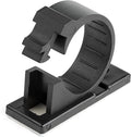 StarTech.com 100 Adhesive Cable Management Clips Black - Network/Ethernet/Office Desk/Computer Cord Organizer - Sticky Cable/Wire Holders - Nylon Self Adhesive Clamp UL/94V-2 Fire Rated, TAA