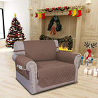 Easy-Going Sofa Slipcover Chair Cover Waterproof Couch Cover Washable Sofa Cover Non-Slip Fabric Furniture Protector with Pocket for Pets Covers Pets Kids Children Dog Cat (Chair, Brown