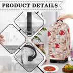 Coffee Pattern Blender Dust Cover with Drawstring, Stand Mixer or Coffee Maker Appliance Covers, Anti Fingerprint Polyester Dust Proof Stain Resistant Blender Cover for Kitchen