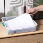 novelinks Clear Plastic Storage Bins with lids, Stackable Storage Containers, Durable Craft Storage Boxes, Organization Containers for Home Office (10 Quart 4 Pack Green)