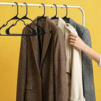 Utopia Home - Plastic Hangers 20 Pack - Space Saving Clothes Hanger - Durable and Strong Closet Organizers and Storage Makes It Ideal Stocking Stuffers or Apartment or Dorm Room Essentials (Black)