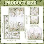Leinuosen 6 Wild Flower Kitchen Towels Kitchen Decor and Accessories Set Floral Plant Oven Mitts and Pot Holders Sets Farmhouse Absorbent Dish Towels for Cooking Baking Grilling